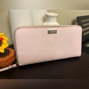 Kate Spade Newbury Lane Neda Zip Continental Wallet Pink WLRU1498 Heavy Use